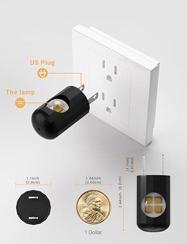 6 Pack LED Night Lights with Dusk to Dawn Sensor, 3000K Soft White, Plug in Wall Night Lights for Kids, Kitchen, Hallway, Bathroom, Bedroom,Non-Dimmable - 3000K Soft White thumbnail 6