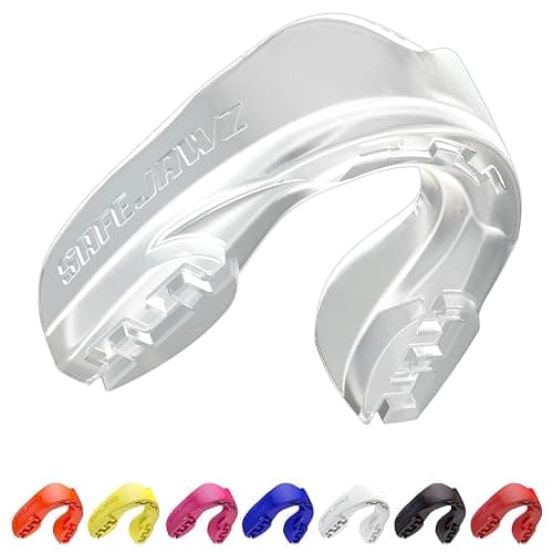 SAFEJAWZ Mouthguard Slim Fit, Adults and Junior Mouth Guard with Case for Boxing, Basketball, Lacrosse, Football, MMA, Martial Arts, Hockey and All Contact Sports - Image 1