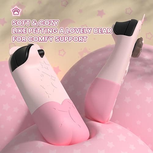 PlayVital Good Night Bear Dockable Case for Nintendo Switch 2 with Stand | Split Design Silicone Joycon Grips, PC Console Hard Shell, 2 Joystick Caps | Cute Protective Cover Bundle – Pink thumbnail 5