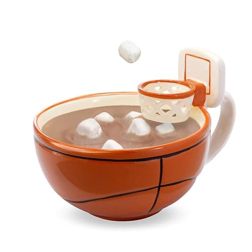 MAX'IS Creations The Mug with a Hoop Basketball Mug Funny Ceramic Coffee Mugs Cereal Bowl Sports Coach Kids Basketball Gifts for Boys 8-12 12-14 Girls Stuff Accessories Mini-Hoop for Kids, 16oz thumbnail 9