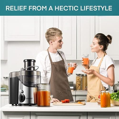 Juicer Machines, Juilist 3" Wide Mouth Juicer Extractor Max Power 800W, for Vegetable and Fruit with 3-Speed Setting, 400W Motor, Easy to Clean thumbnail 2
