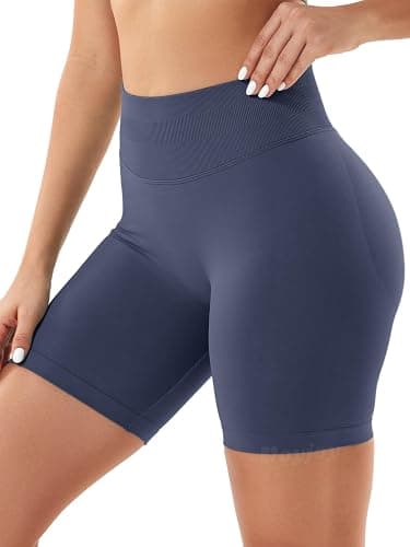 VOYJOY Women Workout Impact Shorts 2.5"/ 3.6"/ 4.5"/ 6" Scrunch Butt Lifting Gym Seamless Booty Biker Shorts thumbnail 3