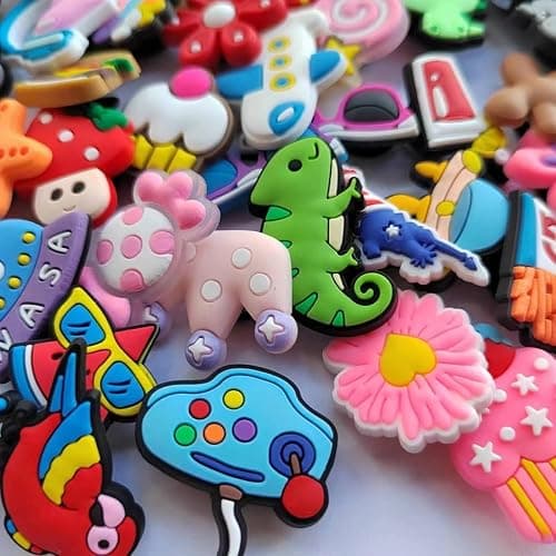 Random 30 50 100 pcs Shoe Charms,Cute Different Shoe Accessories for Boy Girls Women Men,Charms for Shoes Wristband Decoration, Halloween Christmas Birthday Party Gifts - Cute 30 Pcs thumbnail 5