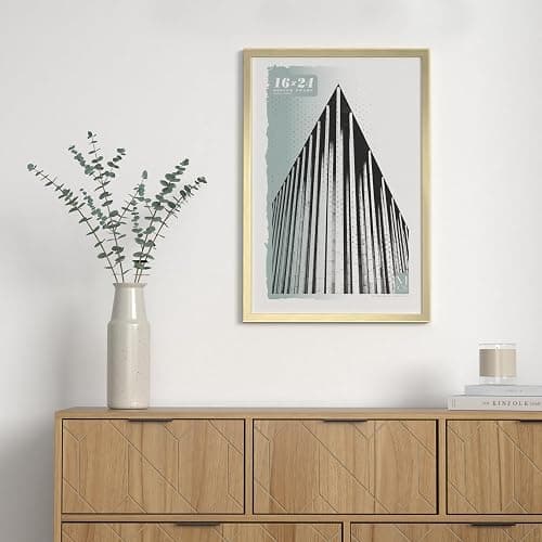 MCS Foundation Poster Frame, 16x24, Brass Traditional | Foundation Collection Poster Frame For Photos & Art Prints, Traditional Style, 16x24 Inch, Brass, 1-Pack thumbnail 2