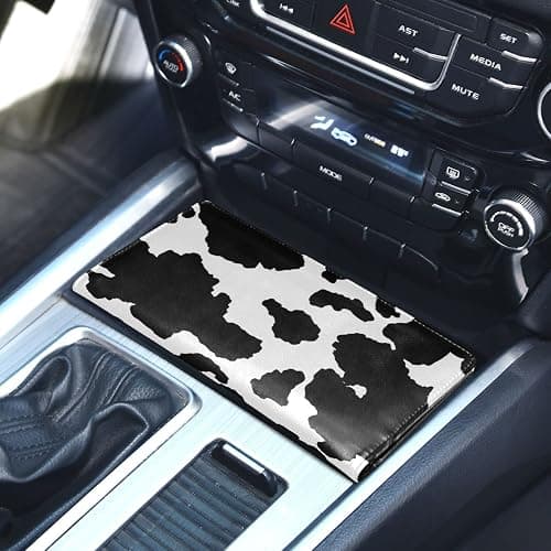 xigua Cow Print Car Registration and Insurance Holder,Leather Registration and Insurance Card Holder Vehicle Glove Box Organizer for Documents, Driver License and Cards 1 thumbnail 6
