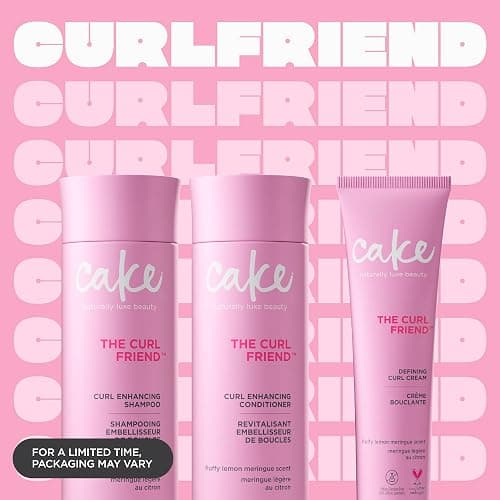 Cake Beauty Curl Friend Curl Defining Shampoo, Conditioner & Cream Set - Avocado & Argan Oil Curly Hair Products - Anti-Frizz, Cruelty Free & Vegan Gift Set thumbnail 3