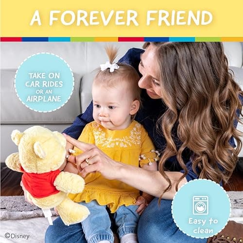 Kids Preferred Disney Baby Winnie the Pooh and Friends Stuffed Animal with Jingle and Crinkle, Pooh 12” thumbnail 6