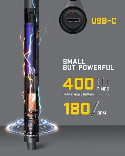 Fanttik E1 Pro Mini Electric Screwdriver, Precision Screwdriver Set with LED Light, 24 Magnetic Bits, Max. 3 N.m, Magnetic Storage, 5/32''Hex, Repair Tool Set for Phone Camera Laptop Watch thumbnail 6