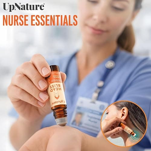 UpNature Head Bliss Essential Oil Roll On - Soothing Migraine Comfort Aromatherapy with Instant Cooling Effect - Nurse Essentials Gifts Roller thumbnail 4