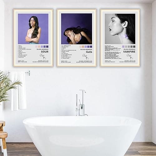 JINOS Olivia Poster Rodrigo A Set of 3 Canvas Album Posters Decorative Painting Canvas Wall Posters Bedroom Decor Posters08x12inch(20x30cm)-3pcs - 08x12inch(20x30cm)-3pcs - style-8 thumbnail 3