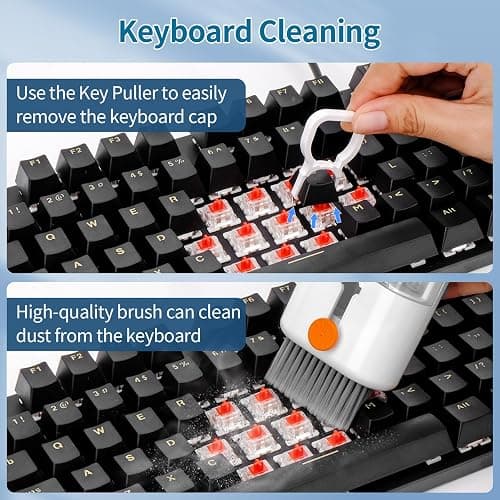 Keyboard Cleaner Laptop Cleaning Kit - All in One Computer Tech Cleaning Brush, Multi-Function Pc Accessories with Airpod Cleaning Kit, Electronic Laptop Screen Cleaner for MacBook, iPhone, Gaming thumbnail 4