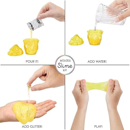 Rainbow High Sunny, Yellow with Slime Kit & Pet, Blonde 11" Shimmer Posable Fashion Doll with DIY Sparkle Slime, Magical Yeti Pet, Fun Play Accessories. Great Toy Gift for Girls Kids Ages 4-12 Years thumbnail 6