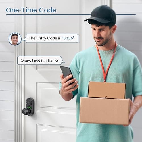 Keypad Smart Door Knob Lock, Yamiry Keyless Entry Digital Lock with Handle, Electronic Code Knob for Front Door, Easy Installation thumbnail 4