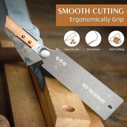 ss shovan Sega giapponese staccabile a mano sega a mano Ryoba da 23 cm sega per legno a doppio bordo progressiva 6-10/18 TPI sega a filo per lavorazione del legno, falegnami thumbnail 6