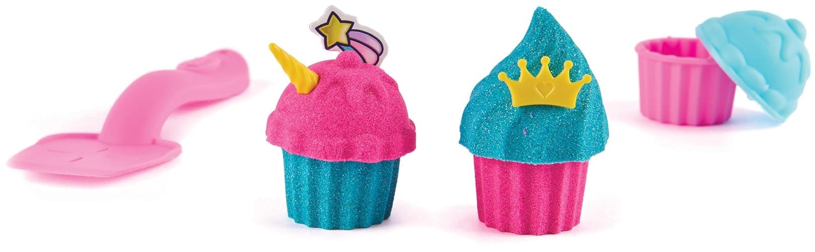 Kinetic Sand Shimmer, Unicorn Bake Shoppe Playset, 453g of Kinetic Sand (Shimmer Teal and Pink Neon), 8 Unicorn Tools, Sensory Toys for Kids Aged 3 and up thumbnail 4