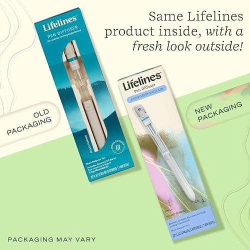 Lifelines Pen Diffuser, Crisp Mountain Air, 1mm Black Ballpoint Pen | Ballpoint Pen with Scented Essential Oil Blends – Aromatherapy Diffuser & Sensory Immersion Diffuse Aroma As You Write thumbnail 7