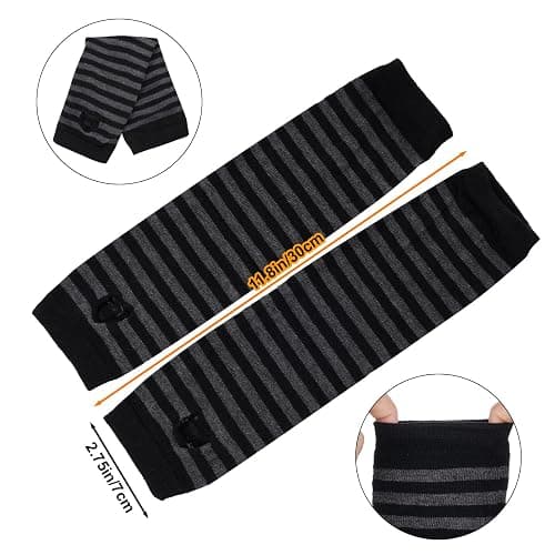 Lystaii Arm covers Warmer Winter Novetly Fingerless Gloves Knit Mitten Gloves Y2K Gloves Arm Sleeve for girl thumbnail 2