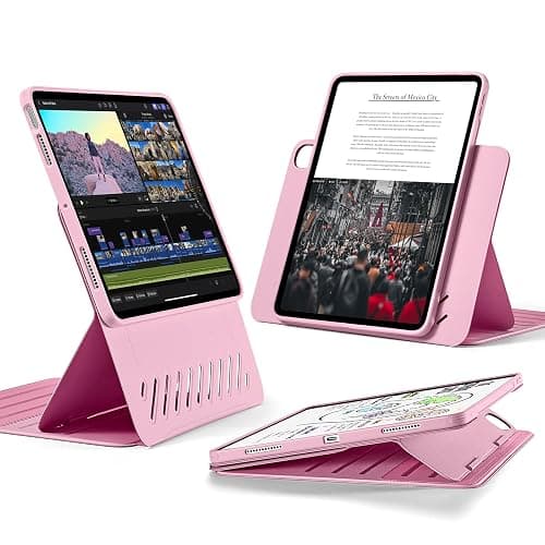 ESR for iPad Air 11 Inch Case M3/M2 (2025/2024), iPad Air 5th/4th Gen Case (2022/2020) 10.9 Inch, Removable Magnetic Cover, Adjustable Portrait/Landscape Stand, 9 Standing Angles, Pink - Image 1
