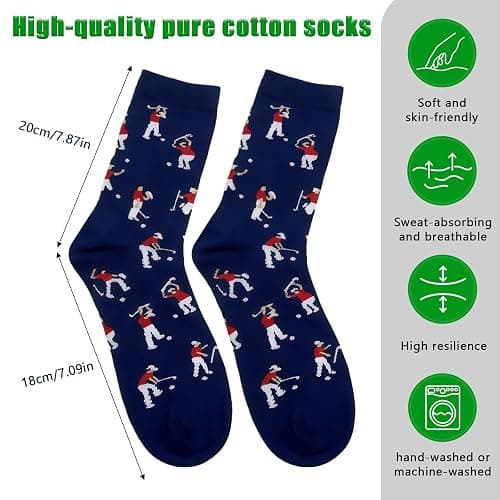 Abdkw Golf Socks - Funny Annoyed Golfer Novelty Socks - Funny Golf Fathers Day Gift for Dad Husband Stepdad thumbnail 4