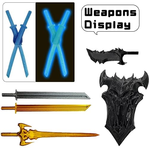 QAONIE 3D Printed 5.54-inch Multi-Jointed Action Figures Dummy13, Full Body Mechanical Movable Toy, Multiple Accessories, Hand Painted Figure, Desk Decoration, Creative Gifts (Glow at Night - Blue) thumbnail 2