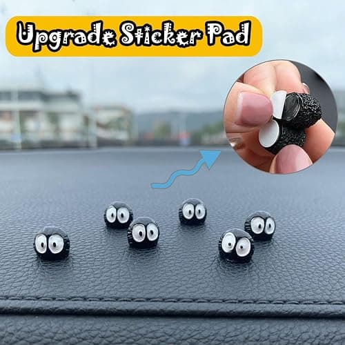 40 PCS Soot Sprite Decor, Cute Car Accessories Dorable Anime Automotive Decoration for Auto Rearview Mirror & Dashboard, Fun Accessories Ornament for Home Office, Table, Bike Decor thumbnail 3