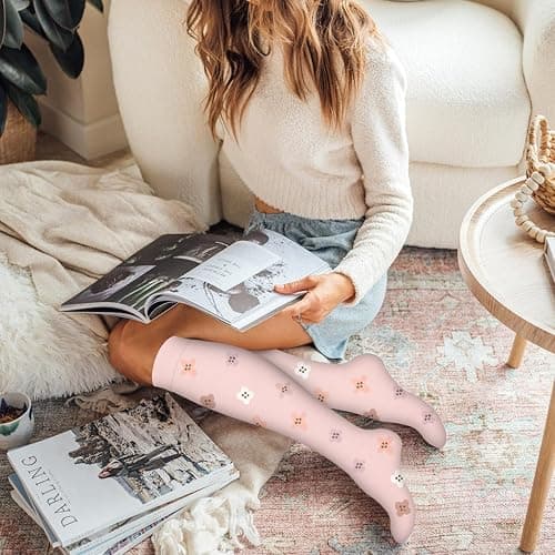 Laite Hebe Compression Socks for Women & Men Circulation(6 pairs)-Graduated Supports Socks for Running, Athletic Sports - Large-X-Large - 01-assorted28 thumbnail 3