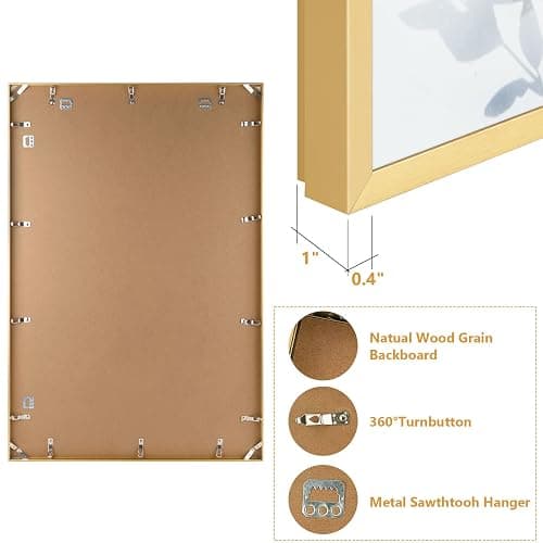 Golden State Art, 24x36 Aluminum Picture Frame, Gold Metal Thin Poster Frames for 24 x 36 inch Photo, Acrylic Front, Wall Hook for Horizontal or Vertical Display, 1 Pack thumbnail 6