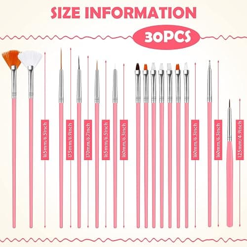 30 Pcs Cake Decorating Brushes Cake Painting Brushes Food Paint Brush Multiple Function Fondant Brush Cookie Brushes DIY Tool Set Cake Decorating Painting Tool Icing Pastry Brush for Baking (Pink) thumbnail 3