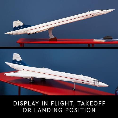 LEGO Icons Concorde Model Aircraft, Gift for Adults, Build a Replica Model of the World’s Most Famous Supersonic Commercial Passenger Plane with Authentic Details and Functional Pieces, 10318 thumbnail 6