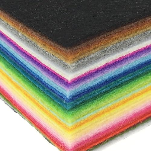 42pcs Felt Fabric Sheet 4"x4" Assorted Color DIY Craft Squares Nonwoven 1mm Thick thumbnail 5