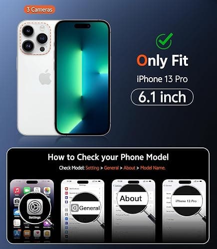 FNTCASE for iPhone 13 Pro Case: Clear Magnetic Phone Cases with Screen Protector Compatible with Magsafe Slim Anti Yellowing Rugged Shockproof Protective Transparent Cell Phone Cover (A-Clear) thumbnail 2