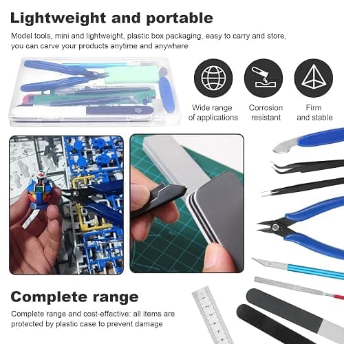Fippy 11PCS Model Kit Tools, Gundam Model Tool Kit, Hobby Building Tools Kit for Gundam Basic Model Assembling, Building and Repairing thumbnail 5