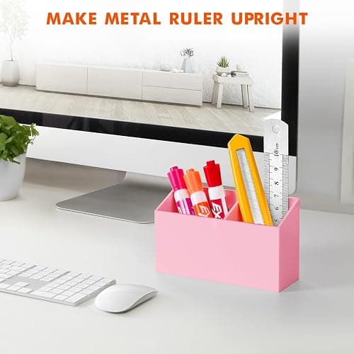 BEYGORM Magnetic Dry Erase Marker Holder for Whiteboard,Non-slip Acrylic Magnet Pen Holder for Fridge Refrigerator,Locker Organizer for Work,Locker Accessories,Pencil Cup for Desk(Pink) thumbnail 7
