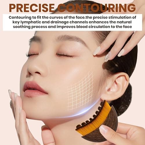 Yuequle 2025New Lymphatic Contour Face Brush, DLymphatic Drainage Massager for Face, Dry Brush, Chin & Jawline Sculpting, Ergonomically Designed to Fit The Skin Precisely and Relieve Fatigue (1pcs) thumbnail 5