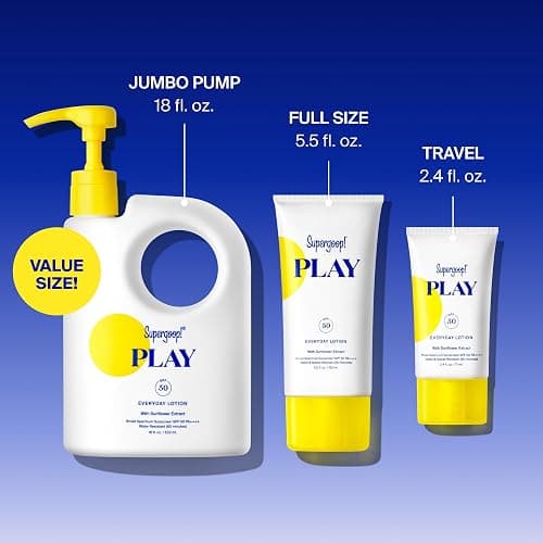 Supergoop! PLAY Everyday Lotion SPF 50 - Broad Spectrum Body & Face Sunscreen - Great for Active Days - Fast Absorbing, Water & Sweat Resistant - 18 fl oz thumbnail 7