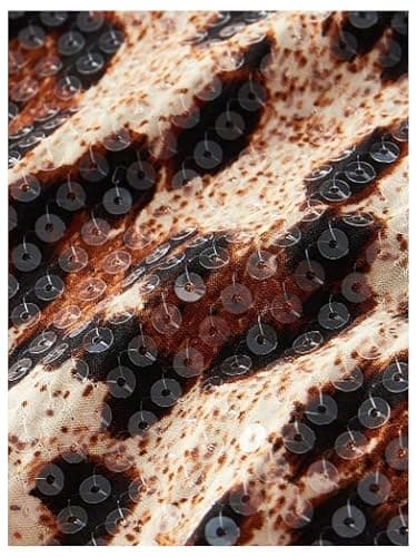 RoseSeek Women's Leopard Cheetah Sequin Strapless Tube Top Glitter Sleeveless Bandeau Crop Tops Night Out Clothes thumbnail 6