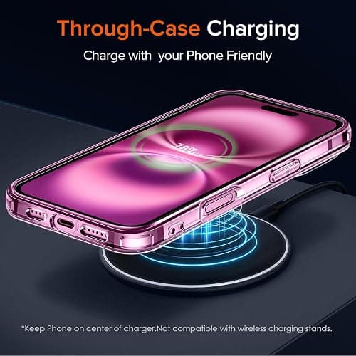 ivoler 3 in 1 Camera Cover for iPhone 16 6.1-Inch Case, 2 Pack Tempered Glass Screen Protector, Slim Soft TPU Shockproof Anti-Scratch Silicone - Clear thumbnail 8