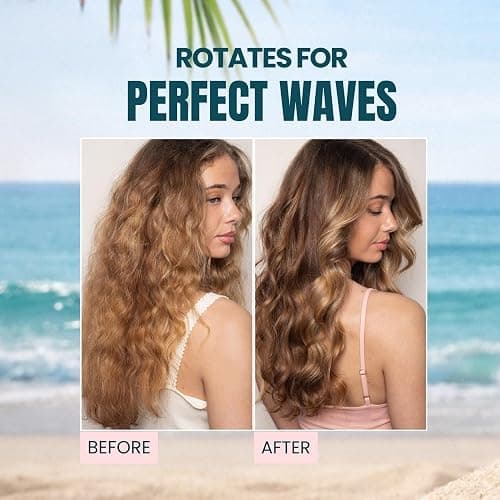 The Beachwaver Co. B1 Rotating Curling Iron - Pink Sunset | Automatic 1-Inch Ceramic Curling Iron - Most Common Barrel Size for All Hair Lengths! | Auto-Shut Off, Travel-Friendly, Dual Voltage thumbnail 3