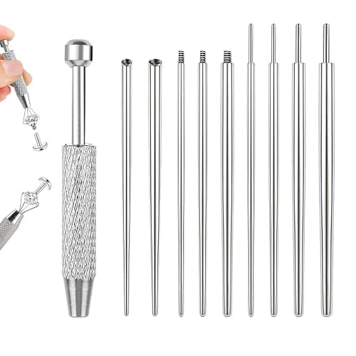 Piercing Taper Ball Grabber Tool Stainless Steel Nose Ear Piercing Kits | Nose Septum Eyebow Helix Conch Tragus Daith Piercing Jewelry Changing Tool,14G 16G 18G 20G Flat Back Earrings Applicator Tool - Image 1