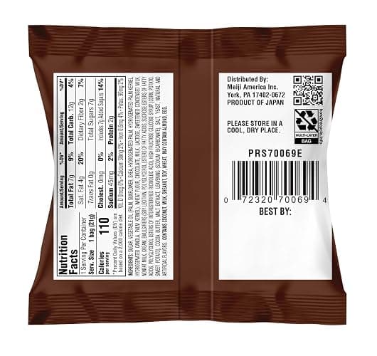 MEIJI Chocorooms Crispy Crackers - .75oz, Pack of 24 - Crunchy Pretzel Shell with Smooth Delicious Crème thumbnail 2