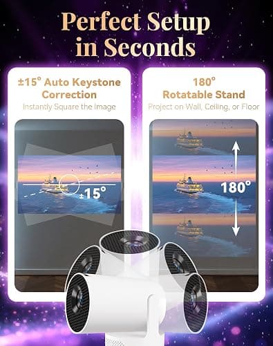 Realm Cast Projector – Realm Cast Projector for Books, Hundreds of Fantasy Ambience Scenes, Projector with Wifi and Bluetooth, 4k HD, Auto Keystone, Low Latency & 180° Rotation for Reading or Gaming thumbnail 5
