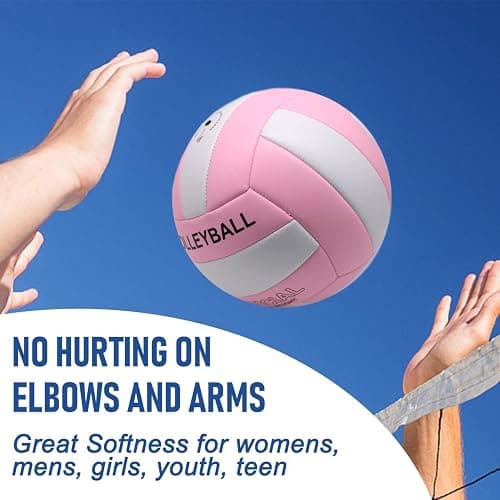6 Pack Official Size 5 Synthetic Leather Volleyballs, Includes Pump and Net Bag, Volley Ball for Indoor and Outdoor Competition thumbnail 5