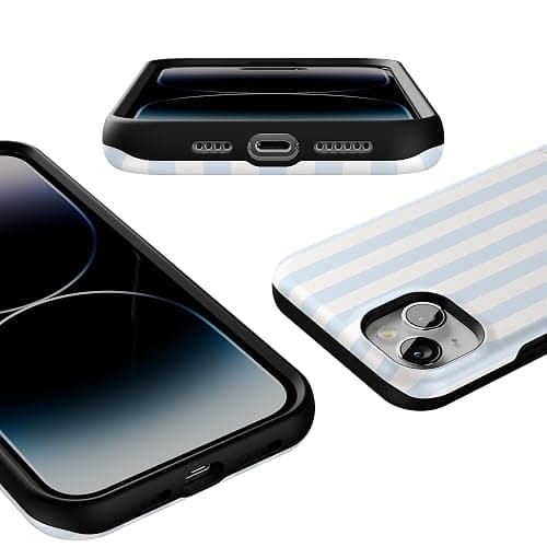 Casely iPhone 14 Plus Case | Blue Stripes | Sunday Best | Compatible with MagSafe | Bold Protective Design thumbnail 3