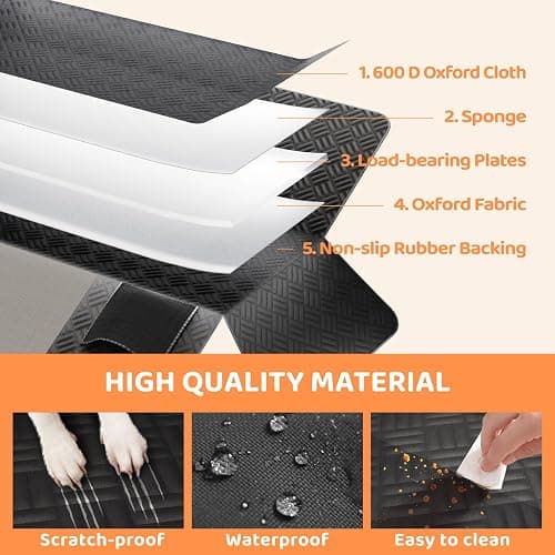 PROZAR Dog Car Seat Cover for Back Seat, Hard Bottom Back Seat Extender for Dogs - Supports 400lbs, Back Seat Pet Cover, Dog Hammock for Car SUV and Trucks thumbnail 5