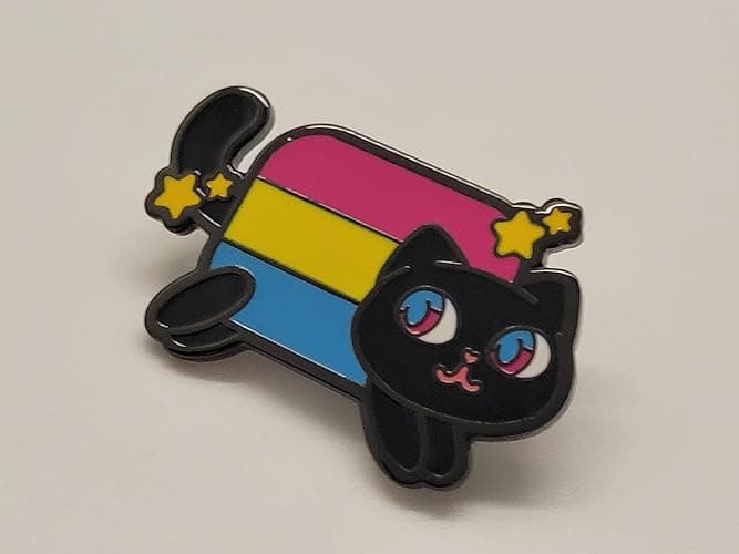 Nyan Cat Pride Enamel Pin The Meme Kitty in Rainbow Trans Pansexual Bisexual Lesbian Asexual Nonbinary Aromantic Pride Flag Colors lgbtq+ - Pansexual thumbnail 3