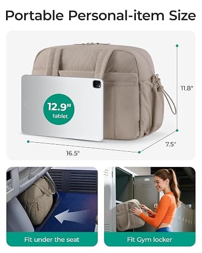 BAGSMART Gym Bag for Women, Duffle Bag for Travel with Wet Pocket, Lightweight Carry on Weekender Duffel, Water Resistant thumbnail 2