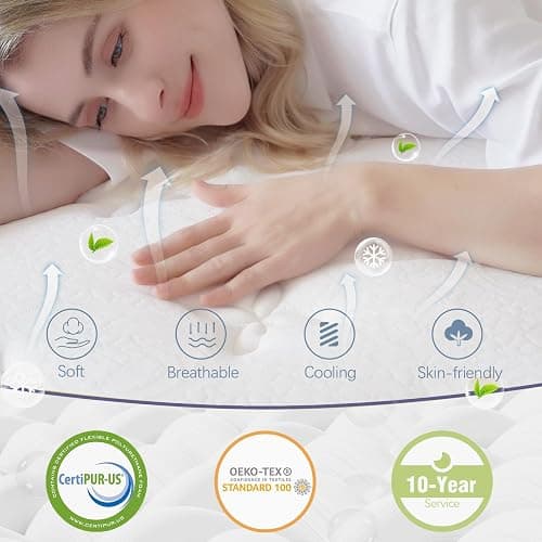 Bednew King Size Mattresses 30cm, 12 Inch Innerspring Medium Firm Mattress King Size 5FT with Pocket Spring and Breathable Foam For Cool Comfort Sleep, Hybrid Mattress (150x200x30cm) - 30 cm - King (150x200x30cm) thumbnail 2