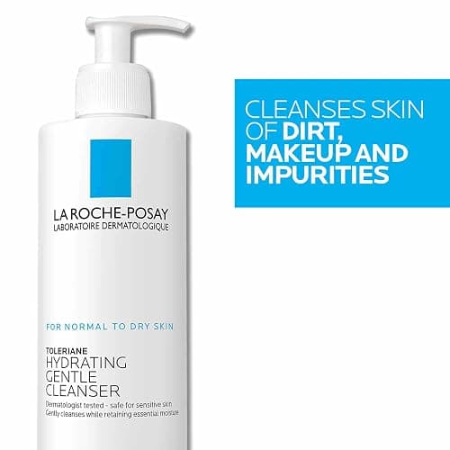 La Roche-Posay Toleriane Hydrating Gentle Facial Cleanser, with Niacinamide | Face cleanser with niacinamide & ceramides, safe for sensitive skin. Daily face wash for normal to dry skin, fragrance free. thumbnail 6