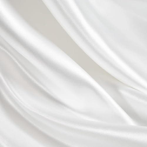 GOLAL Satin Sheets Twin XL Size - 3 Pieces Luxury Silky Soft Bed Sheets, Wrinkle-Free White Satin Silk Sheet Set with 1 Deep Pocket Fitted Sheet, 1 Flat Sheet, 1 Pillow case thumbnail 5