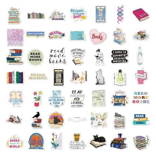 Book Stickers for Kindle, Bookish Reading Stickers for Laptop, Booktok Book Lover Clear Case Gifts Accessories for Teens Adults thumbnail 4